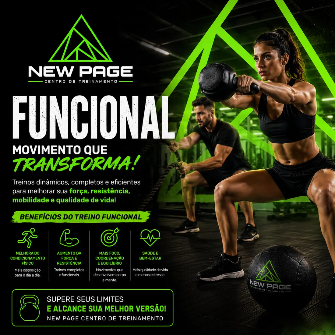Funcional na Academia New Page, Sol Nascente