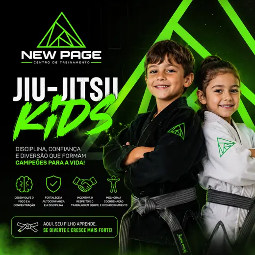 Jiu-Jitsu Kids na Academia New Page, Sol Nascente